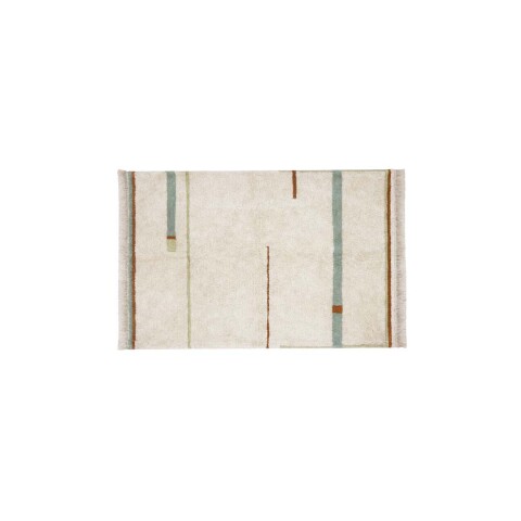 Alfombra lavable - Lanes Vintage Nude Blue XS