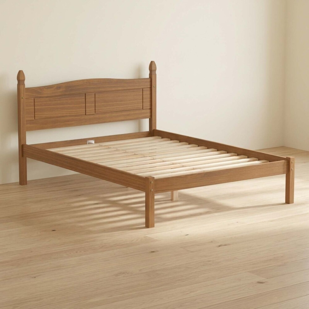 CAMA 2 PLAZAS MADERA MARRON MEX