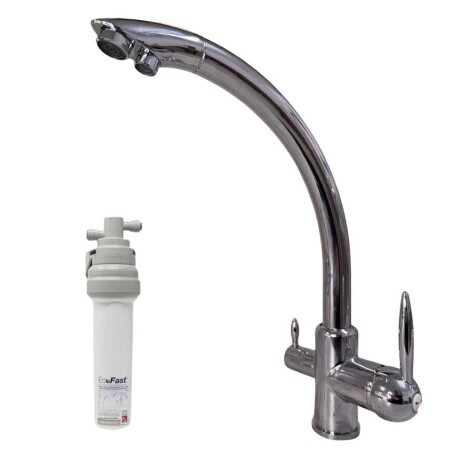 Grifo 3 VIAS Hook con Purificador Bajo Mesada Ecofast
