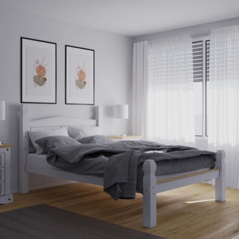 Cama 2 Plazas Madera Maciza Línea Mexicana Cama 2 Plazas Madera Maciza Línea Mexicana