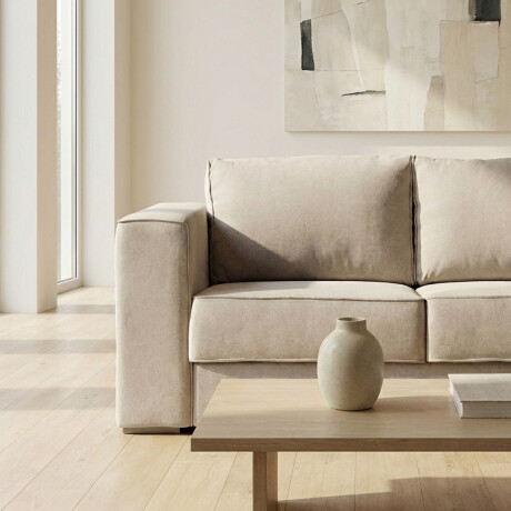 Sofá Olimpus - Microfibra - 2 cuerpos Kruger 02-152 (Beige)