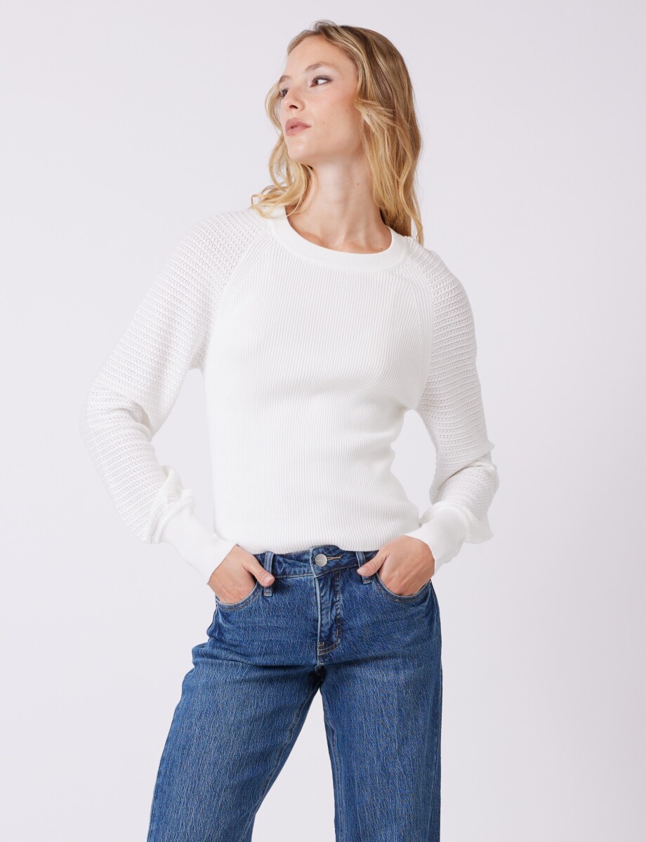 Buzo Manga Calada - Crudo 