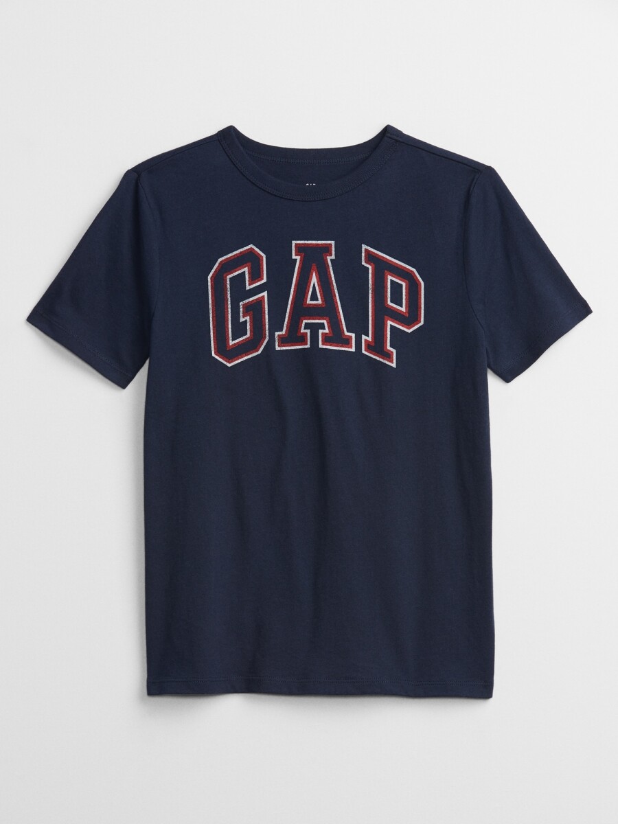 Remera Manga Corta Logo Gap Niño - Tapestry Navy 