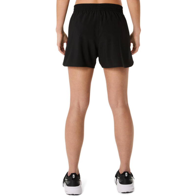 Short Running Silver 4In Mujer Performance Black