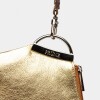 Porta cosmeticos Katy en cuero metalizado Oro Niquel