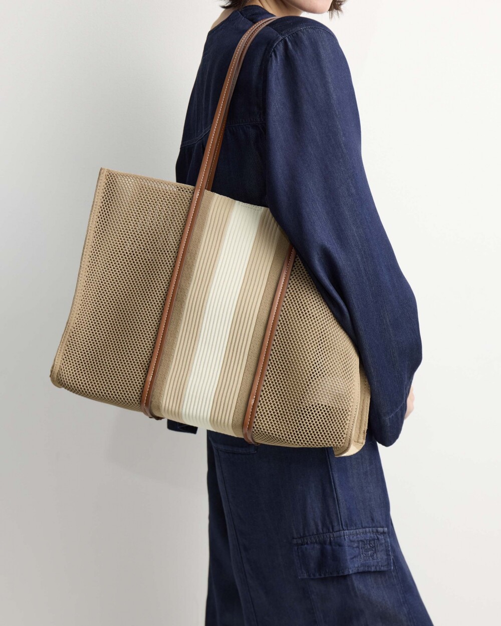 Bolso Bungalow en canvas Natural