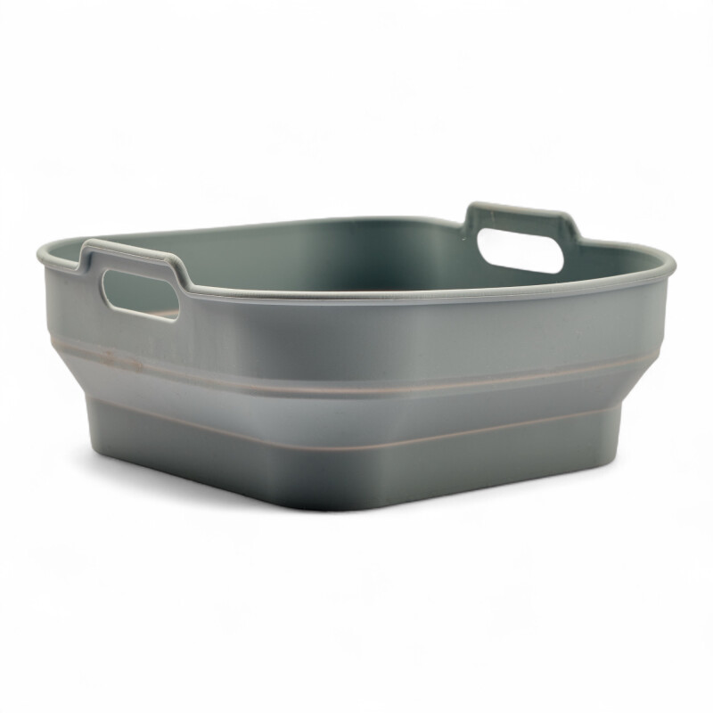 Bandeja Silicona Air Fryer Plegable 18 x 18 x 7 cm cuadrada Gris