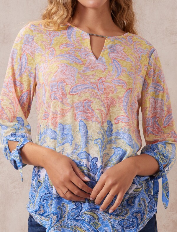 Blusa Printed MULTI/AMARILLO