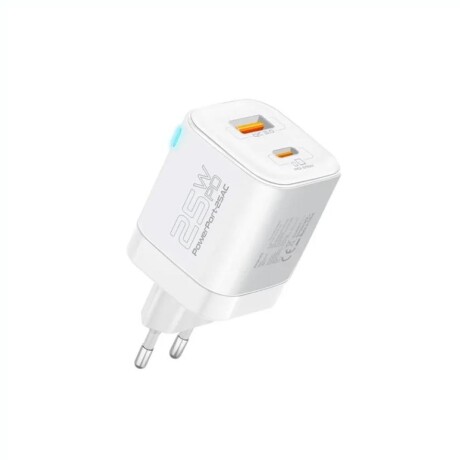 Cargador De Pared PROMATE 25W USB-C/USB-A - Blanco Cargador De Pared PROMATE 25W USB-C/USB-A - Blanco