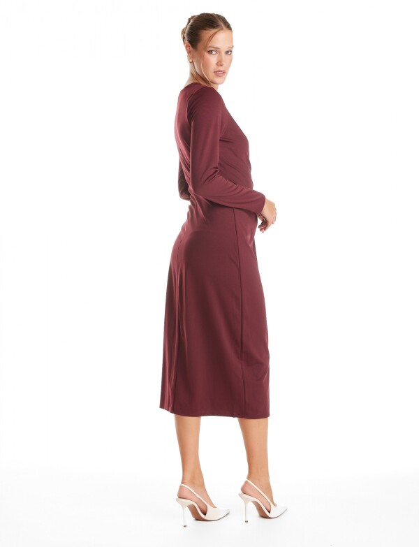 Vestido Midi Lazo BORDEAUX