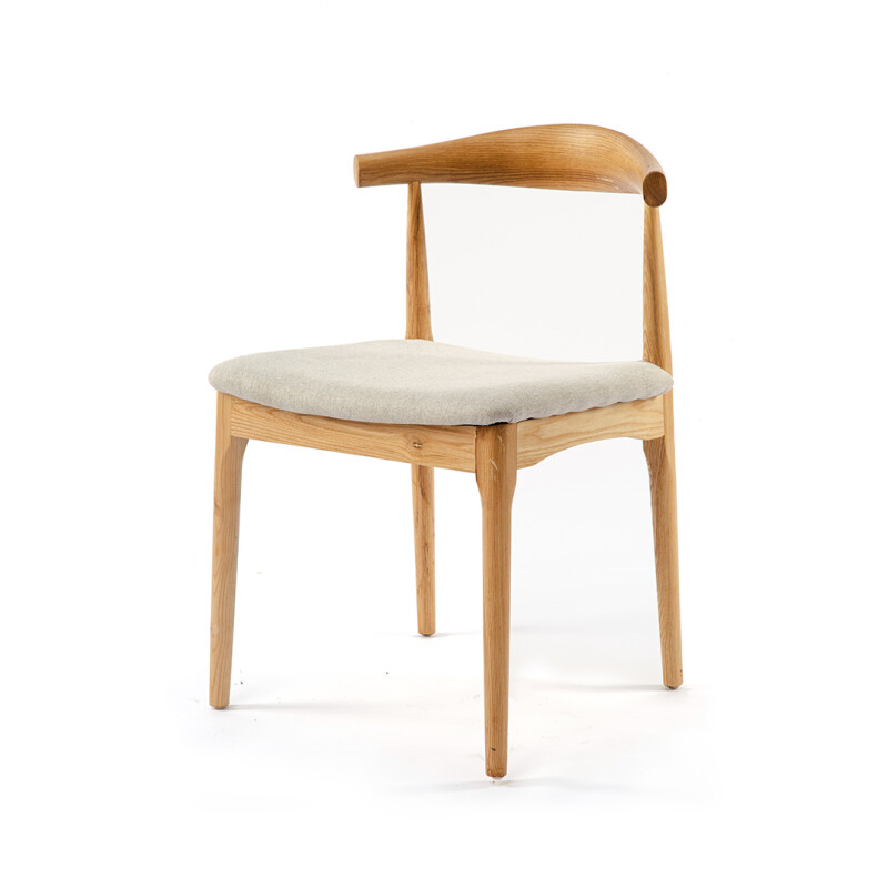 Silla Elbow Natural con gris