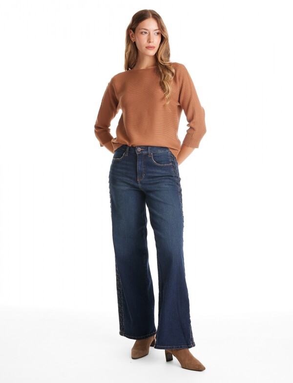 Jean Wide Leg & Trenzado Lateral JEAN