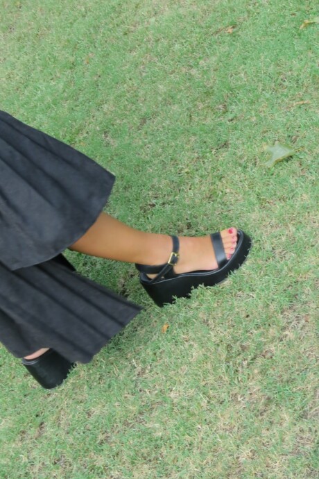 Sandalia Elegante Sport Negro