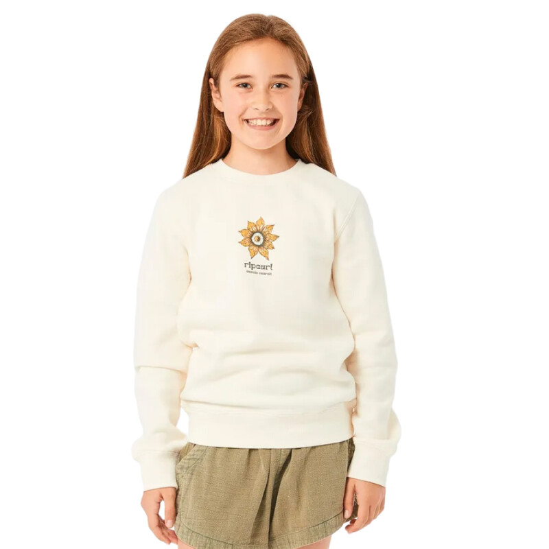 Buzo de niña Rip Curl Cosmic Floral Crew - Blanco Buzo de niña Rip Curl Cosmic Floral Crew - Blanco