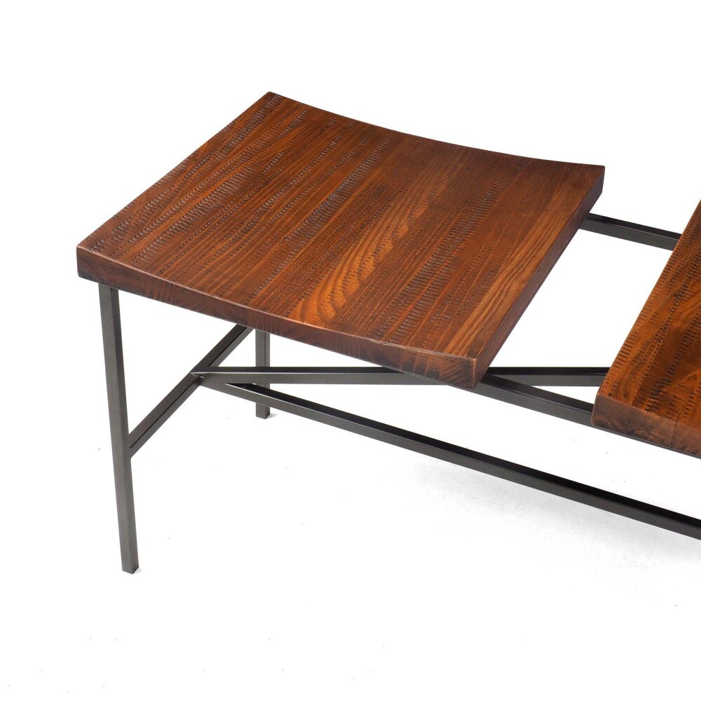 BANCO LIVING HIERRO-Y-MADERA MARRON YORK CASTAÑO