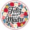 Lámina Feliz Día Mamá Flores Circ.