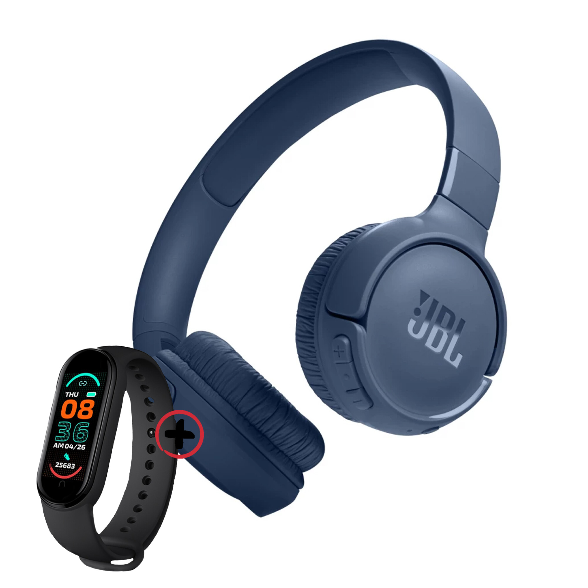 Audífonos Jbl Tune 520bt Inalámbricos Bluetooth Azul + Smartwatch — Black  Dog