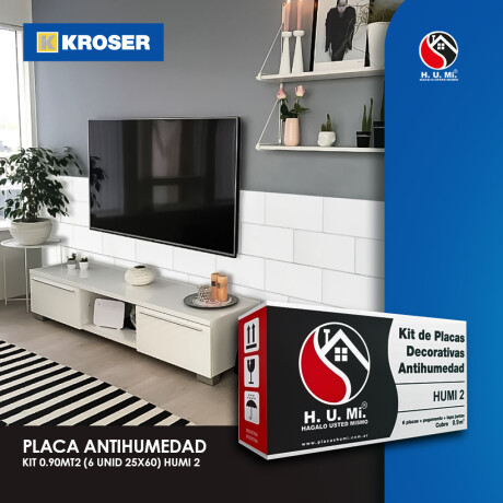 PLACA ANTIHUMEDAD KIT 0.90MT2 (6 UNID 25X60) HUMI2 N/a