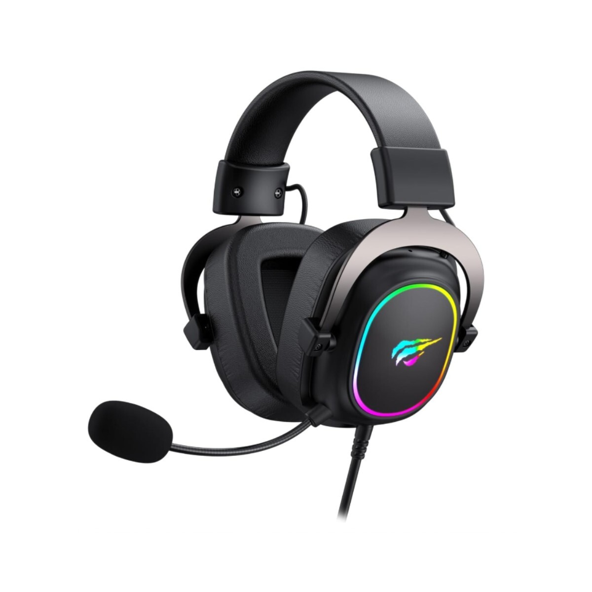 Auriculares Havit Gaming Series H2002p Usb Negro C/rgb, Microfono Externo 