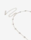 Collares Cortos Metal Collar Corto Bañado En Oro - Plateado