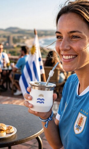 KIT MATERO TUNEZ URUGUAY BLANCO
