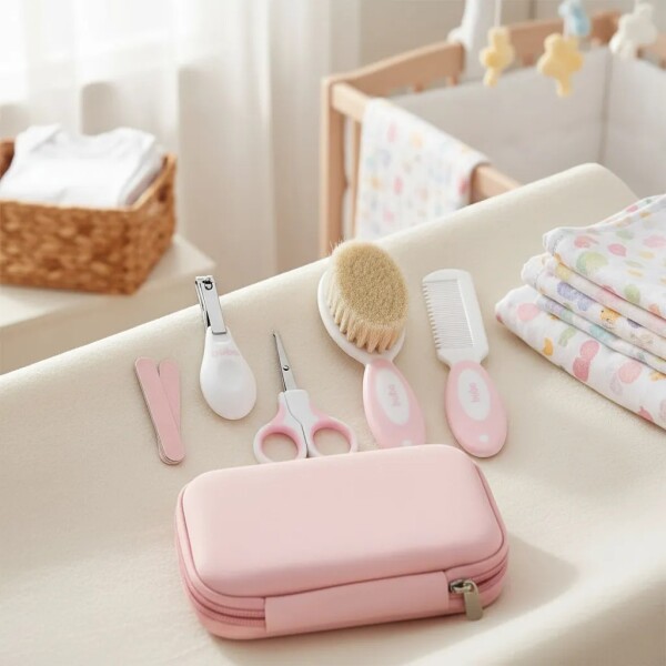 Neccesaire BUBA set cuidados estuche rigido rosado