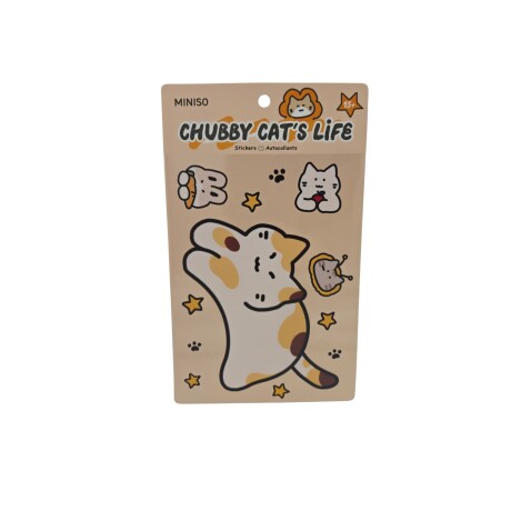 Stickers grandes gatito amarillo