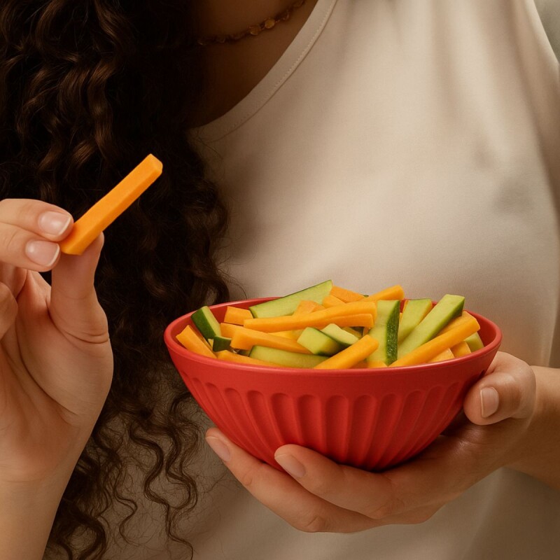 Set x6 bowl de plástico 400ml ROJO