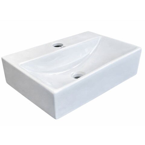 Bacha apoyo o suspendida rectangular 36x25 cm blanca c/mesa Dmc Bacha Apoyo O Suspendida Rectangular 36x25 Cm Blanca C/mesa Dmc