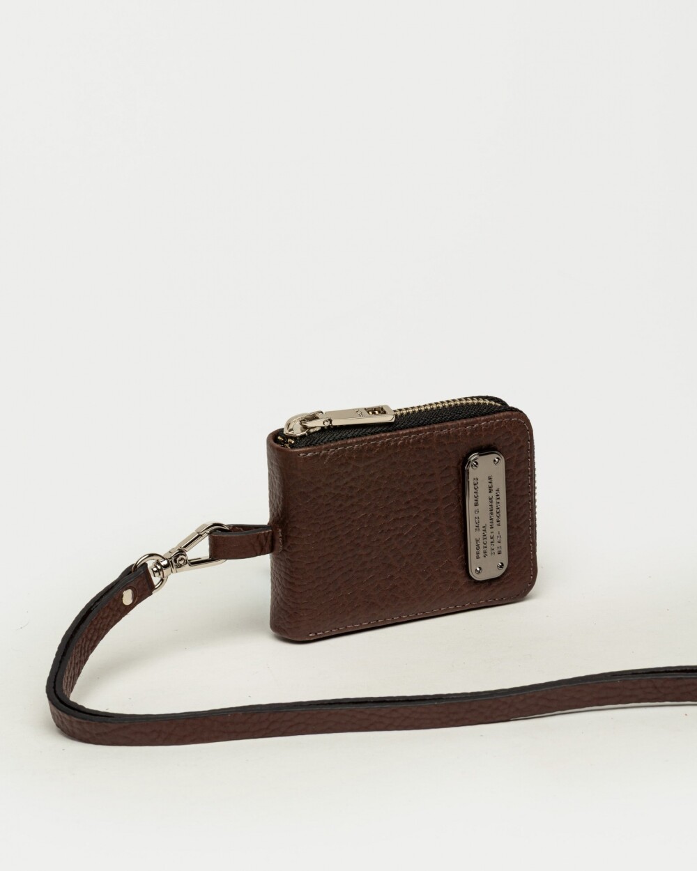 Billetera Saly en cuero graneado Chocolate