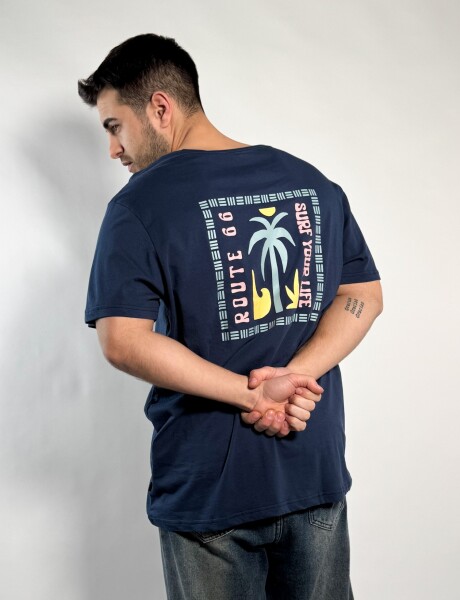 Remera oversize con estampa Mayer Azul