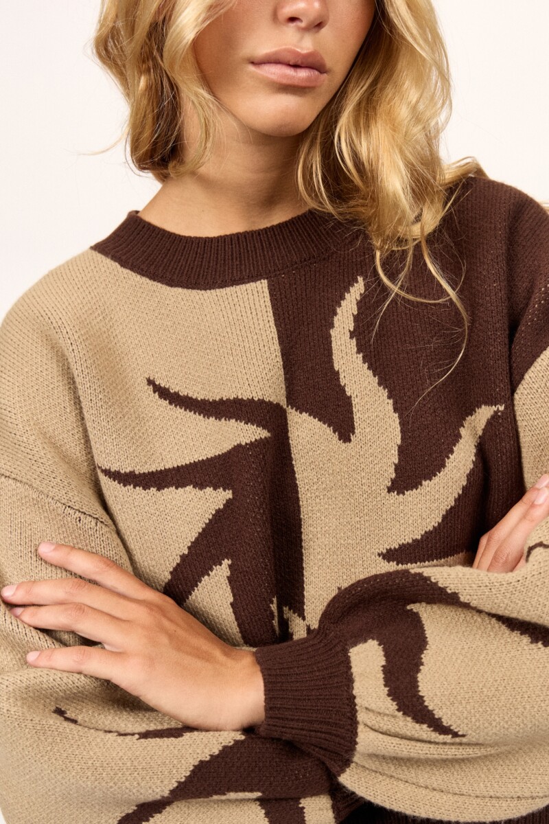SWEATER SUN SPIN SWEATER H-marron