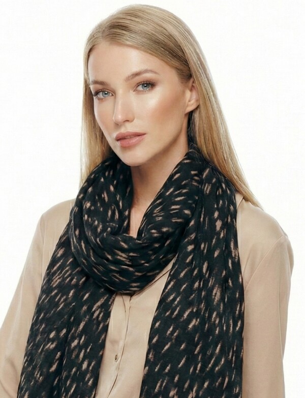 Bufandon Soft Print NEGRO/TOSTADO