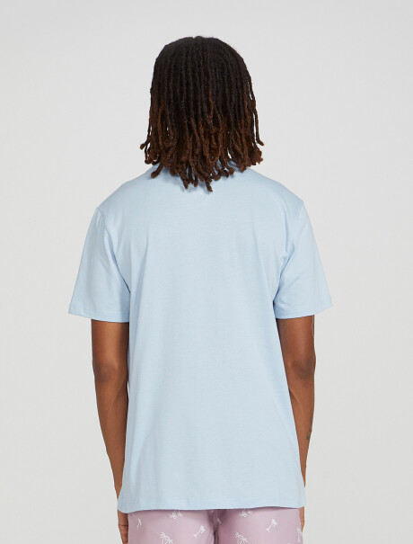 CAMISETA BÁSICA UNISSEX DE ALGODÓN CELESTE