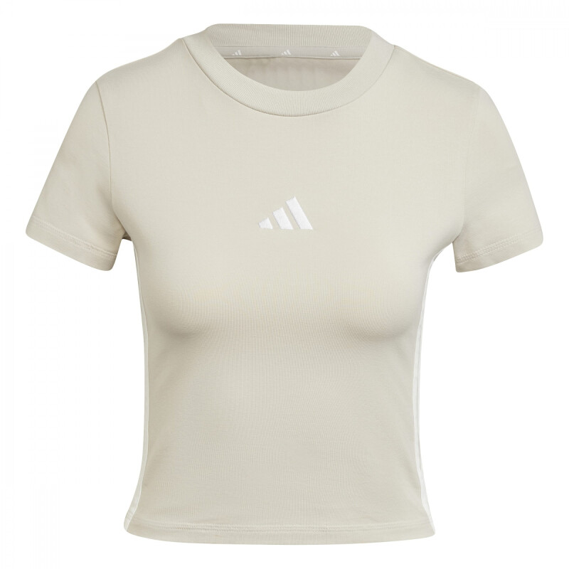 Remera Sportstyle Adidas W 3S SJ BABY T de Mujer - JE1247 Beige-blanco
