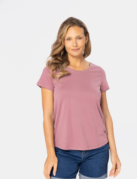 REMERA BÁSICA DE ALGODÓN Rosa oscuro