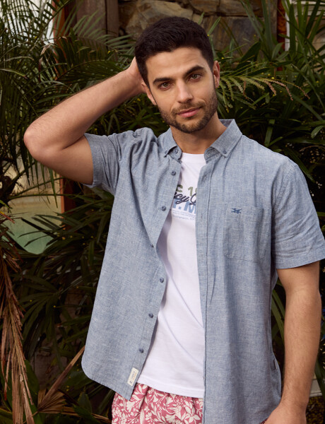 CAMISA DE LINO LISA Denim