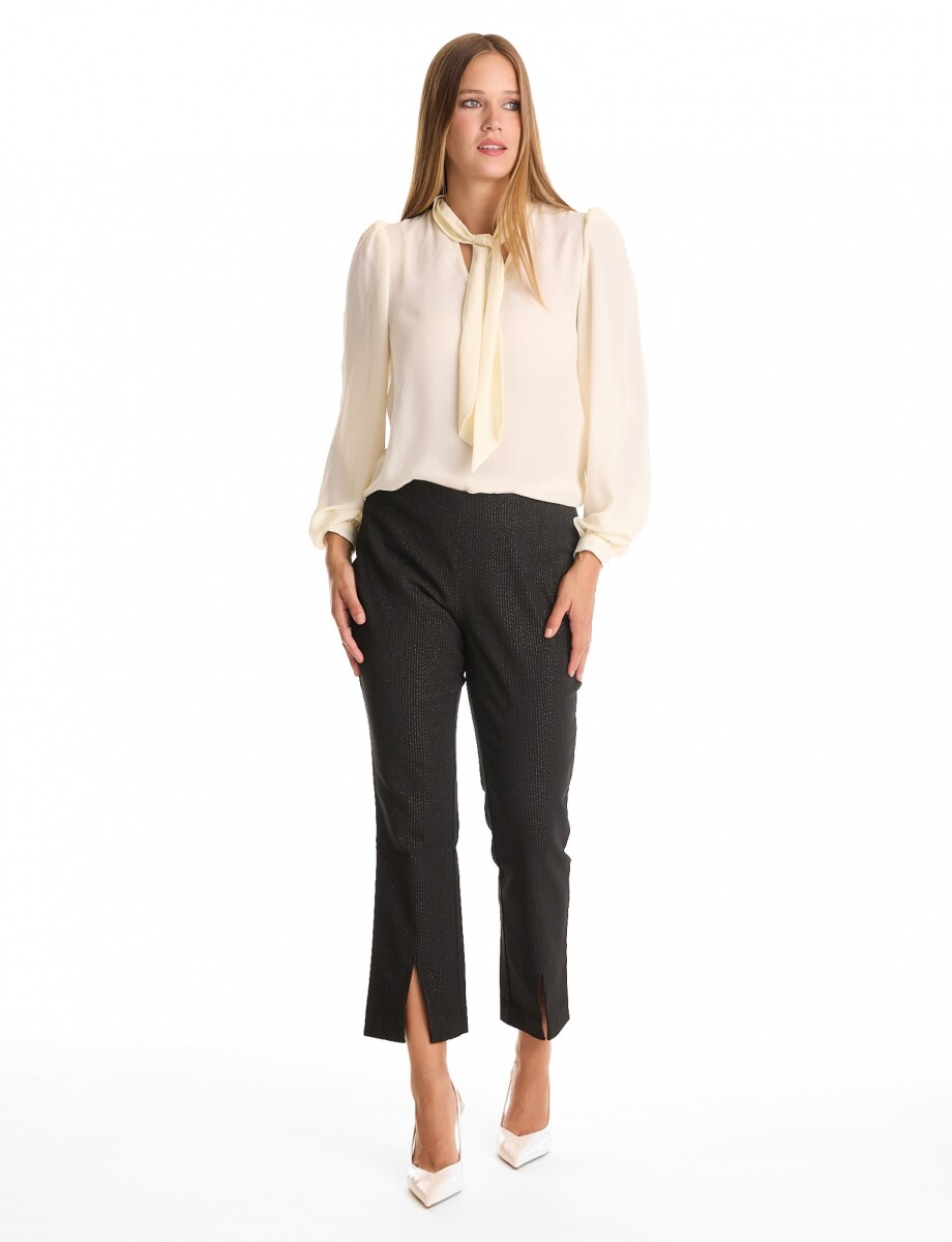 Pantalon Det Lurex - Negro 