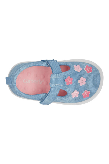 Championes denim, diseño floral Sin color