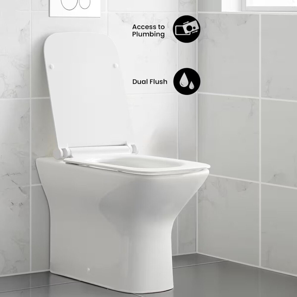 Inodoro corto Lenna Blanco 51X34X40cm Inodoro Corto Lenna Blanco 51x34x40cm