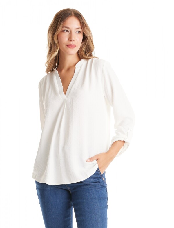Blusa Escote V BLANCO