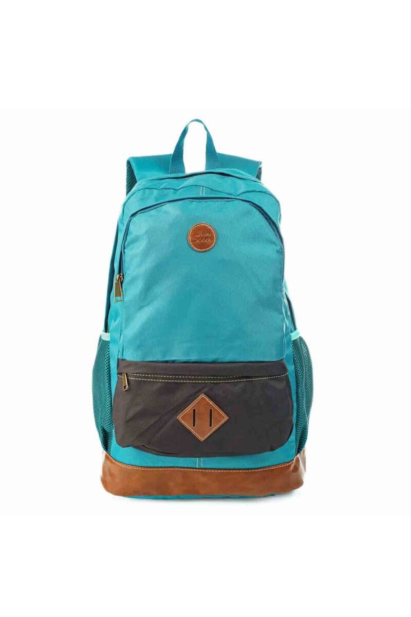 Mochila grande con bolsillo Celeste