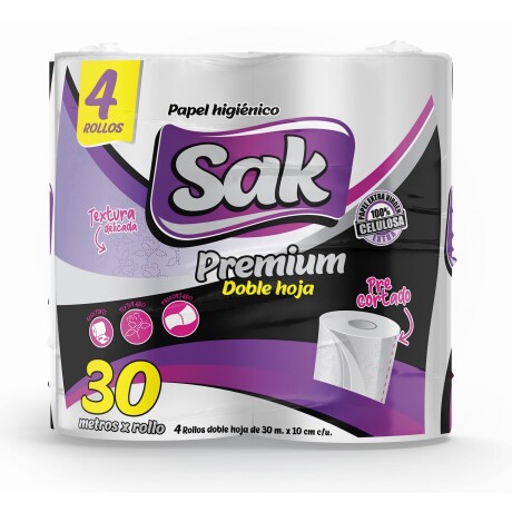 Pack X4 Papel Higiénico Sak Premium 30M Doble Hoja 001