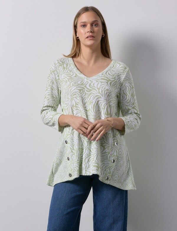 Blusa Botones VERDE/MULTI