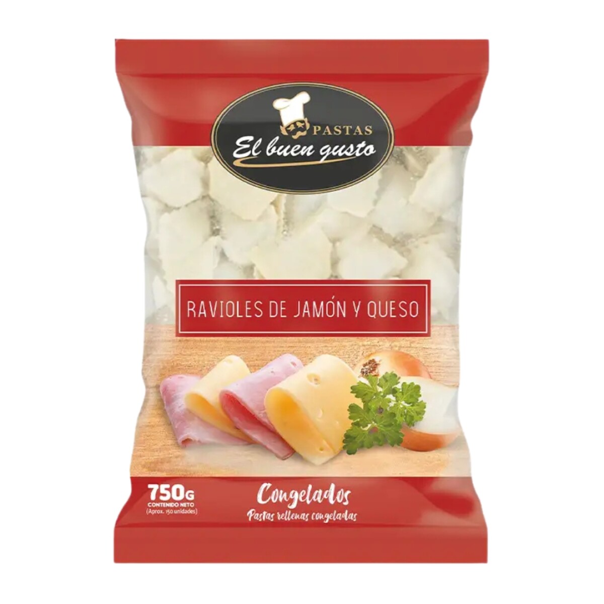 Ravioles de Jamón y Queso 750g El Buen Gusto 