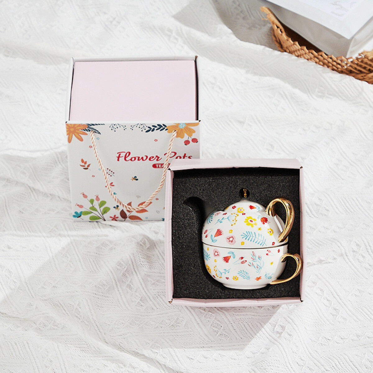 Juego De Té Floral - Multicolor 