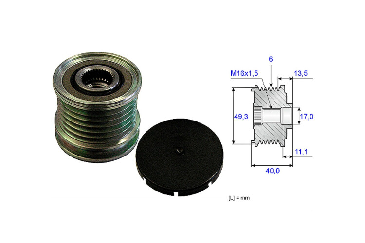 Polea Alternador Marcha Libre Mini Paceman Cooper S (R61)/Clubman Cooper S (R55)/Cooper S (R56)/Countryman Cooper (R60)/Cooper ( Polea Alternador Marcha Libre Mini Paceman Cooper S (R61)/Clubman Cooper S (R55)/Cooper S (R56)/Countryman Cooper (R60)/Cooper (