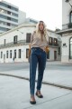 JEAN MOM FLECOS Azul Oscuro