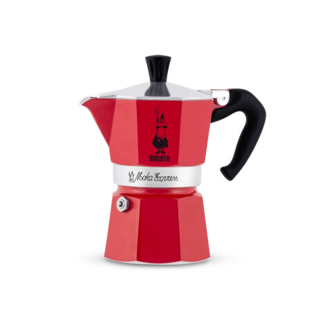 Cafetera Moka Express Roja 130ml 3 Tazas Bialetti Cafetera Moka Express Roja 130ml 3 Tazas Bialetti