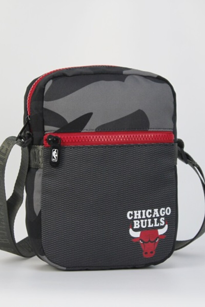 Morral clásico doble cierre Chicago Bulls - NBA Negro